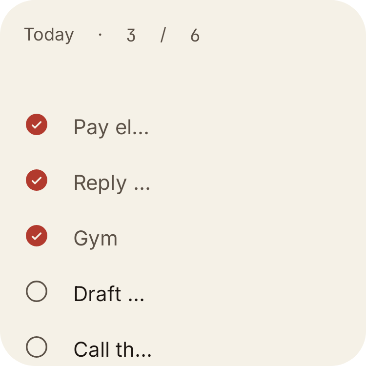Todo checklist in Paper