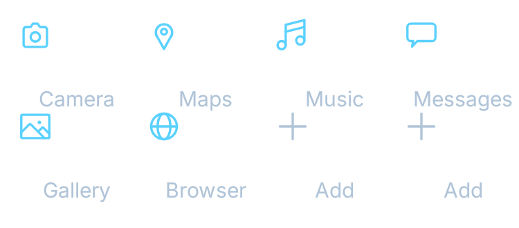 App Grid in Glass