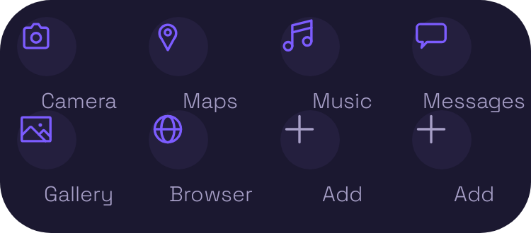 App Grid widget preview