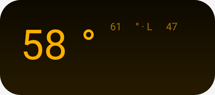 Weather Now in Terminal Amber