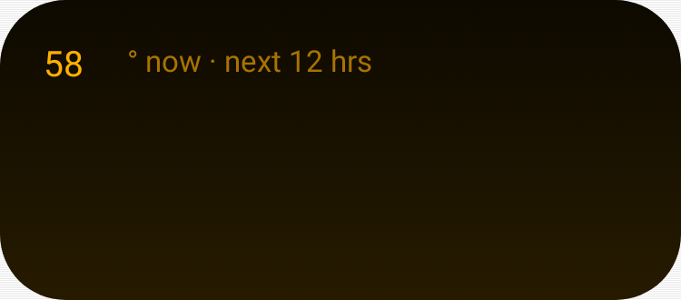 Hourly Forecast in Terminal Amber