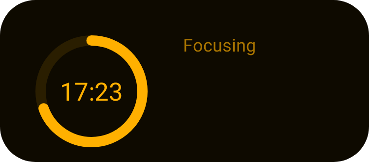 Focus Timer in Terminal Amber