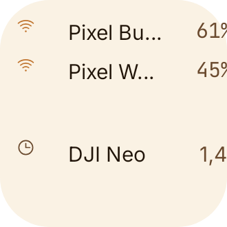 Device Battery Shelf in Autumn Film