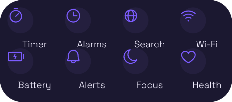 Action Shortcuts widget preview