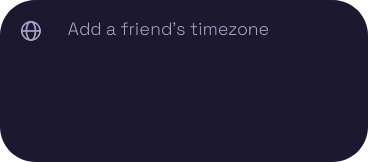 Timezone Buddies widget preview