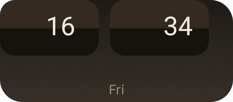 Flip Clock in Luxe