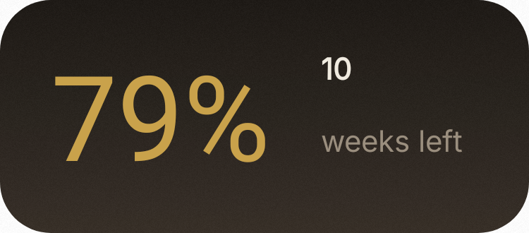 Year Progress in Luxe