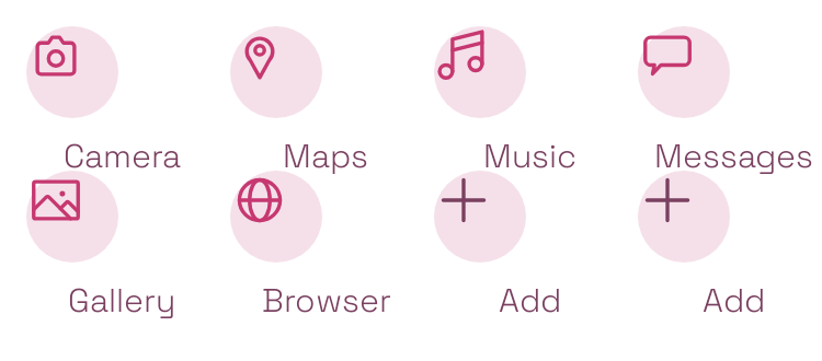 App Grid in Kawaii