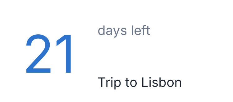 Countdown in Porcelain