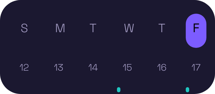 Week Strip widget preview