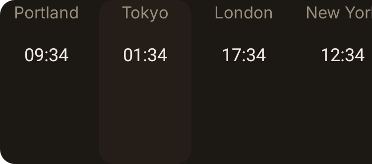 World Clock in Luxe