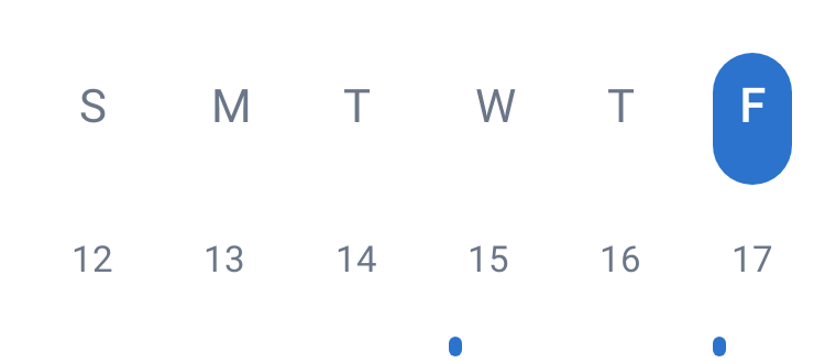 Week Strip in System