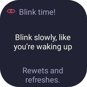 Eye-care blink in Pixel Era