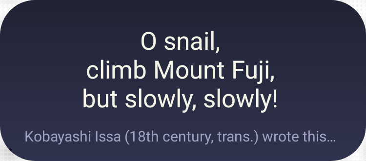 Poem / haiku of the day in Pixel Era