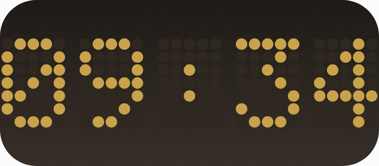 Dot-Matrix Clock in Luxe