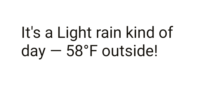 Weather in Words in Playgrid