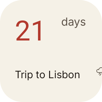 Trip countdown in Paper