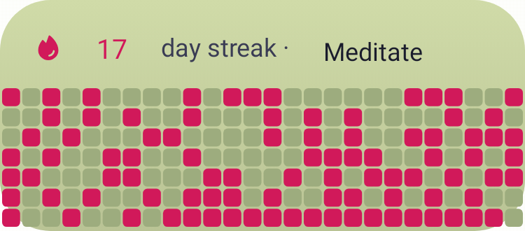 Habit grid in Pixel Era Dark