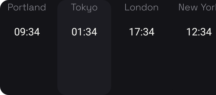 World Clock in Neon Tokyo