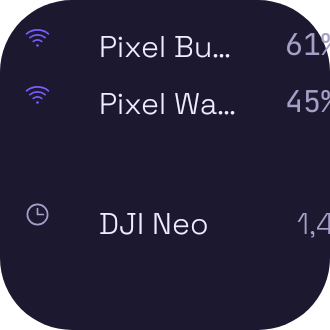 Device Battery Shelf widget preview