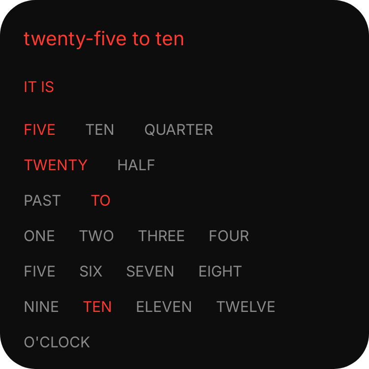 Word clock in Eclipse