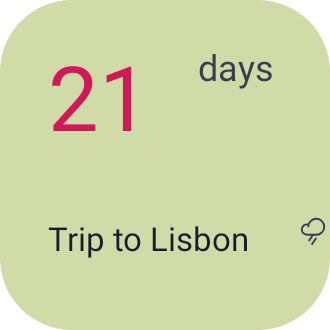Trip countdown in Pixel Era Dark