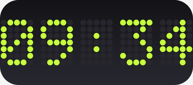 Dot-Matrix Clock in Neon Tokyo