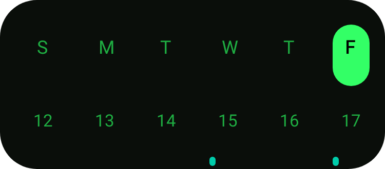 Week Strip in Terminal