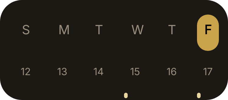 Week Strip in Luxe