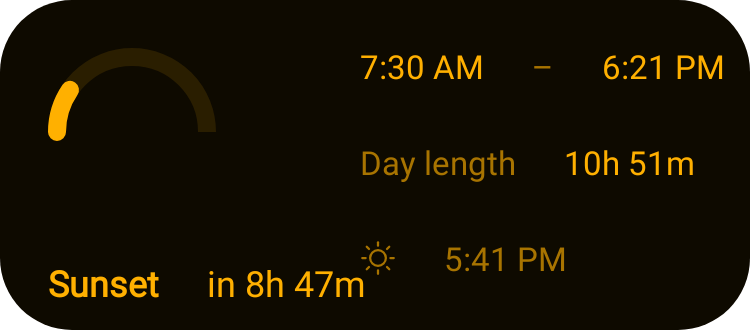 Sunrise & Sunset in Terminal Amber
