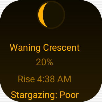 Moon & Stars Tonight in Terminal Amber