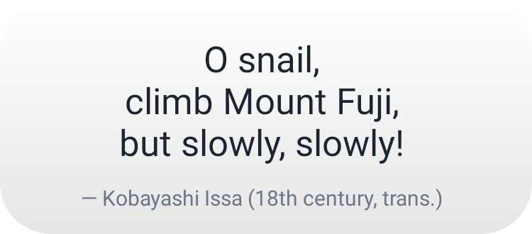 Poem / haiku of the day in System