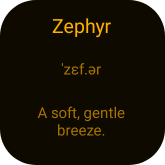 Word of the day in Terminal Amber
