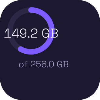 Storage widget preview