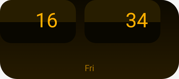 Flip Clock in Terminal Amber