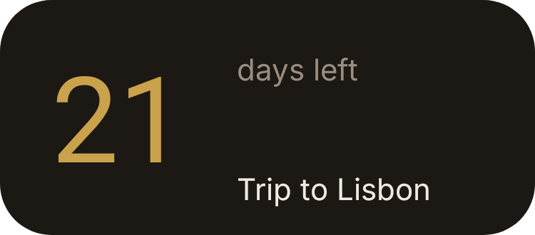 Countdown in Luxe