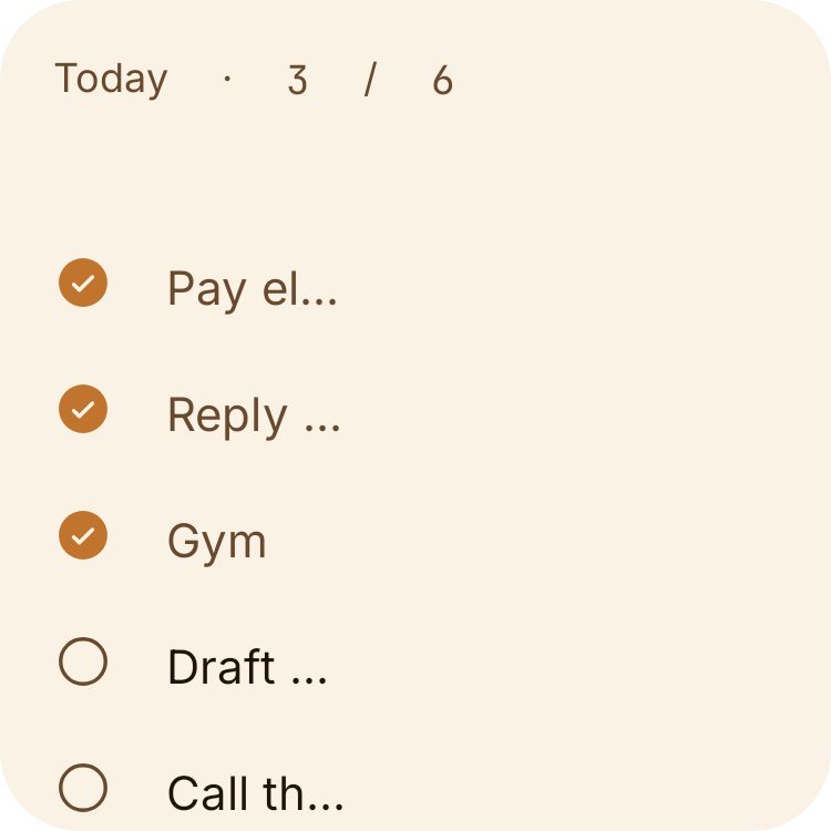 Todo checklist in Autumn Film