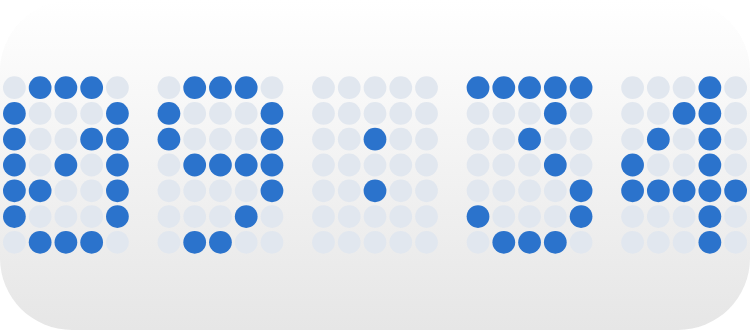 Dot-Matrix Clock in Porcelain