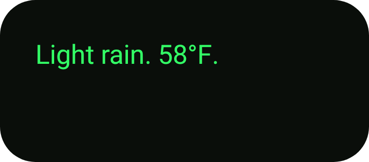 Weather in Words in Terminal