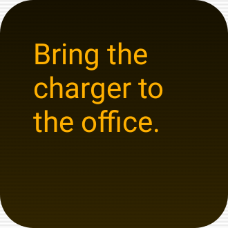 Sticky Note in Terminal Amber