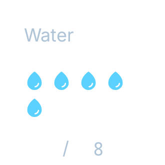 Water intake in Glass