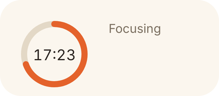 Focus Timer in Crema