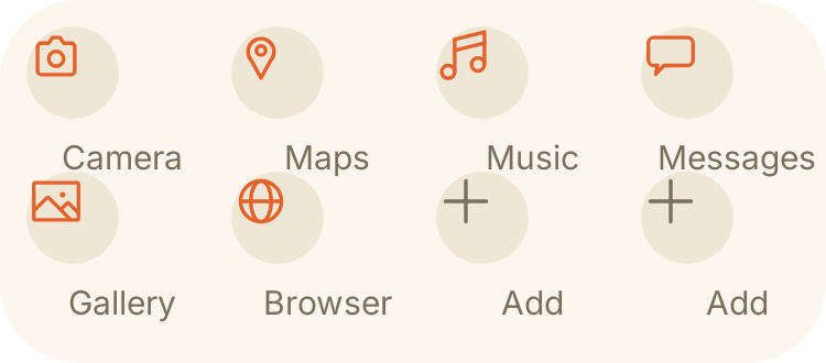 App Grid in Crema