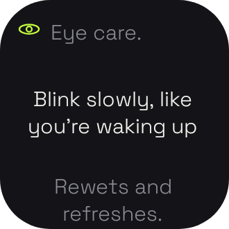 Eye-care blink in Neon Tokyo