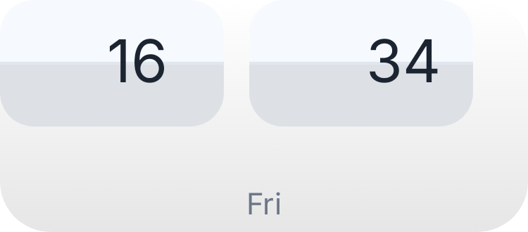 Flip Clock in Porcelain
