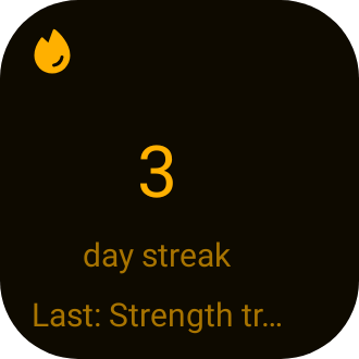 Workout Streak in Terminal Amber