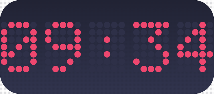 Dot-Matrix Clock in Pixel Era