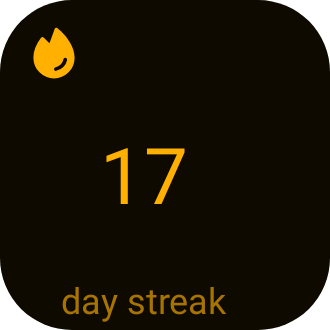 Habit Streak in Terminal Amber