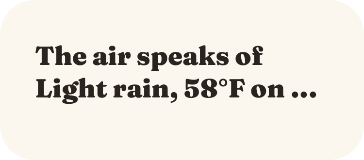 Weather in Words in Crema