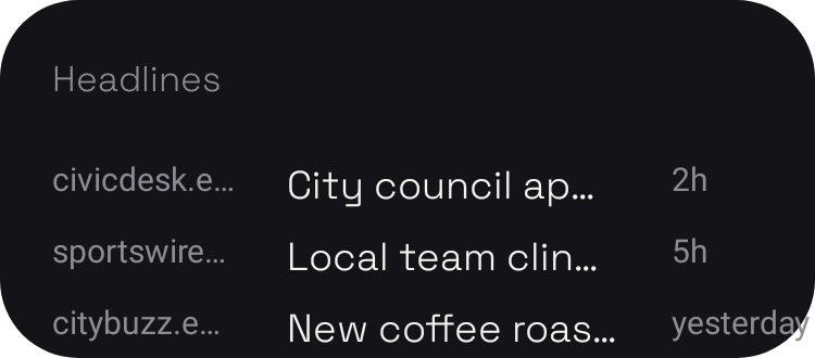RSS Headlines in Neon Tokyo